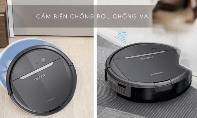 DEEBOT DD36 được trang bị cảm biến chống rơi.