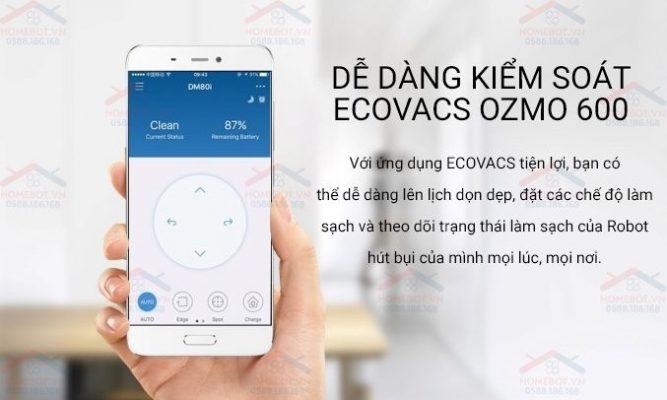 Kiểm soát DEEBOT OZMO 600 qua smart phone của bạn.