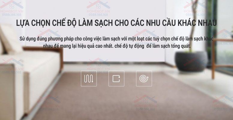 DEEBOT OZMO Slim11 có thể tuỳ chỉnh chế độ làm sạch.
