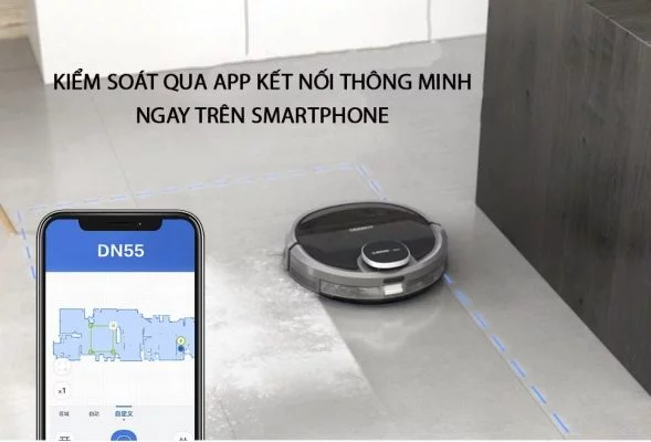 Kiểm soát DEEBOT OZMO DN56 qua smart phone.