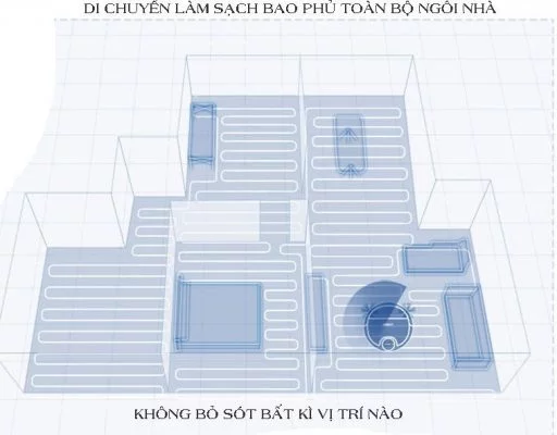 DEEBOT OZMO DN56 di chuyển khắp ngôi nhà để vệ sinh.