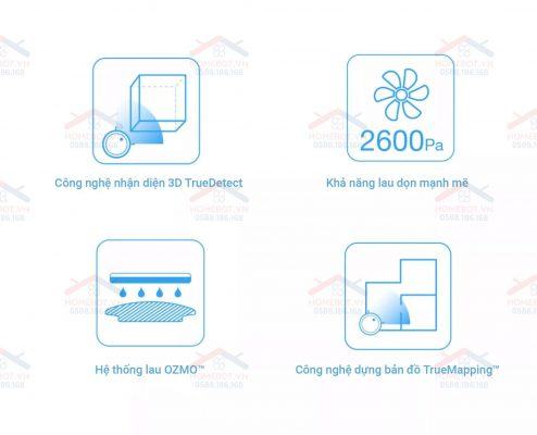 DEEBOT OZMO N8 trang bị nhiều công nghệ.