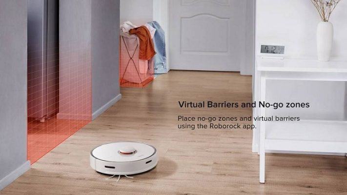 Bạn có thể tạo vùng cấm và vùng không lau với Roborock S5 Max.