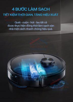 OZMO T9 AIVI PLUS với 4 bước làm sạch.