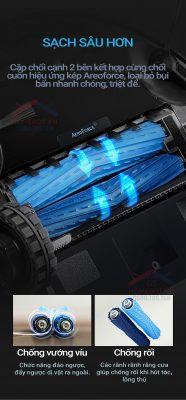 OZMO T9 AIVI PLUS làm sạch sâu hơn với cặp chổi chính.