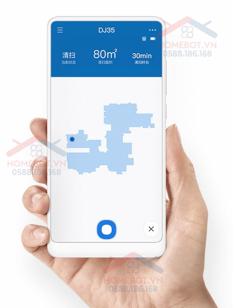 Dễ dàng kiểm soát DEEBOT DJ35 trên smart phone.