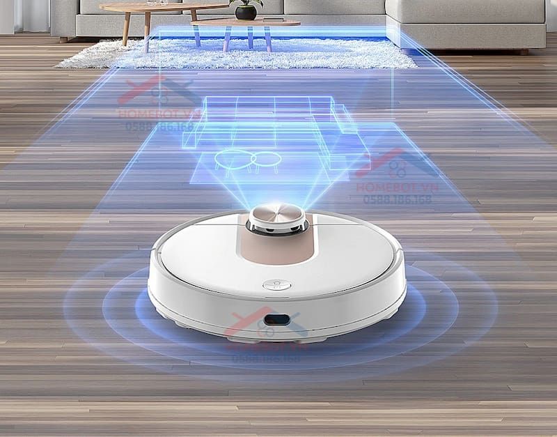 XIAOMI VIOMI SE vẽ bản đồ chinh xác và nhanh chóng.