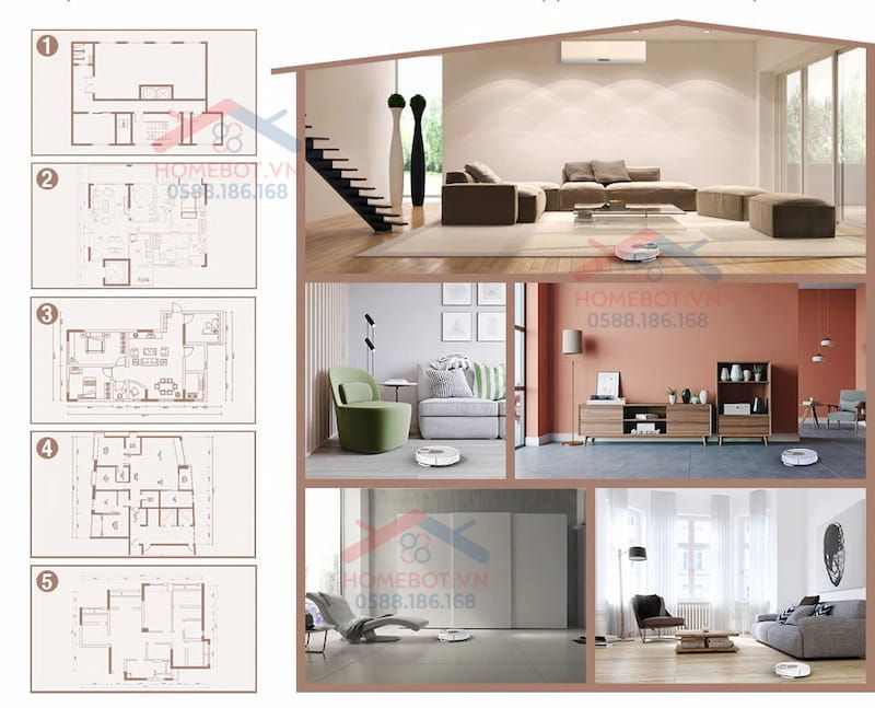 XIAOMI VIOMI SE lưu được nhiều bản đồ khác nhau.