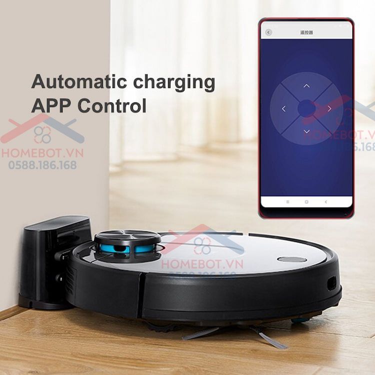 XIAOMI VIOMI V2 PRO tự động về sạc.
