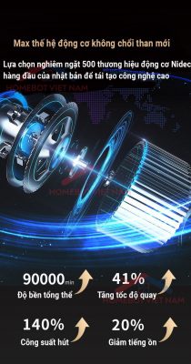 DEEBOT N5S GO thế hệ động cơ không chổi than.