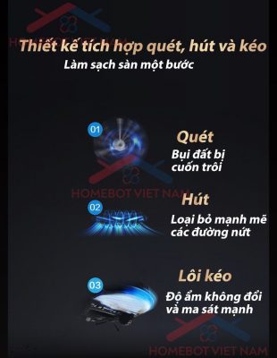 DEEBOT N5S GO quét, hút, lau cùng lúc.