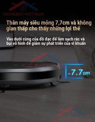 DEEBOT N5S GO với thiết kế mỏng, gọn nhẹ.