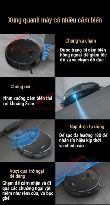 DEEBOT N5S GO trang bị nhiều cảm biến xung quanh.