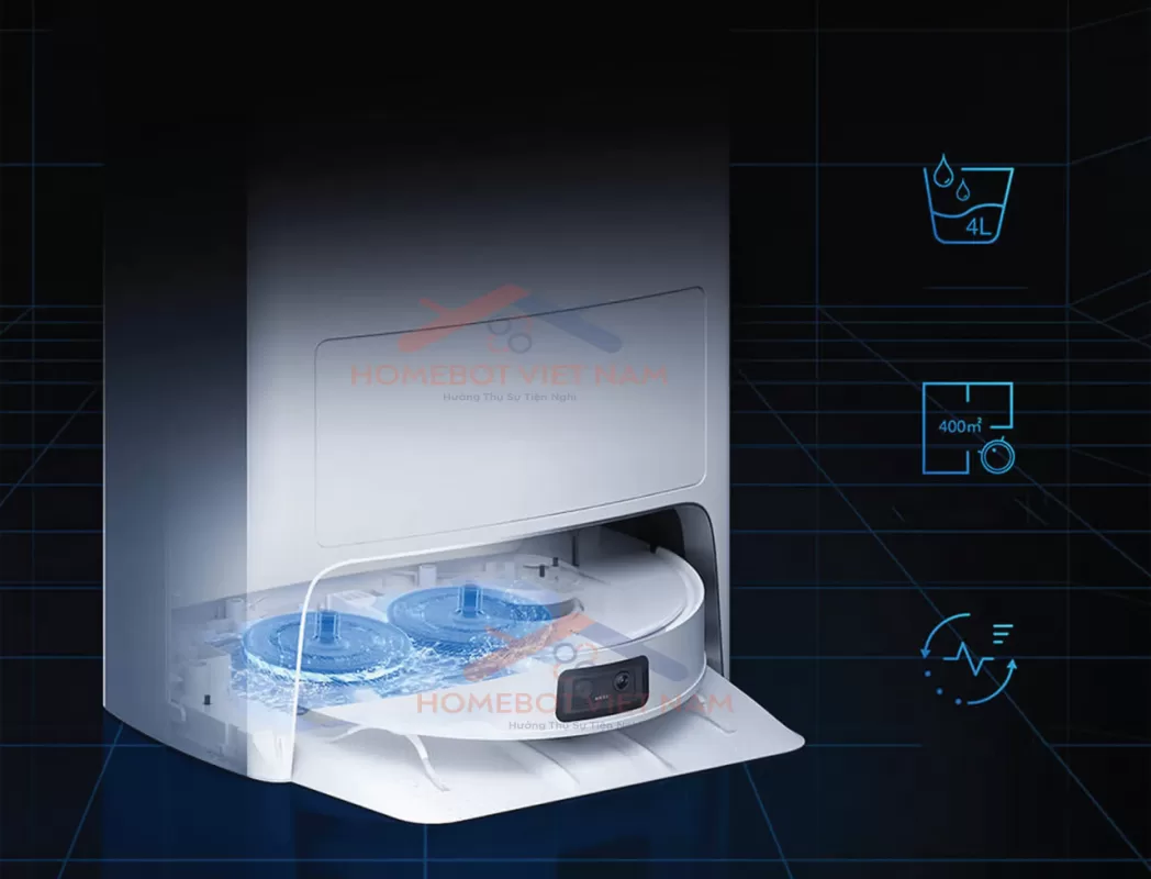 Cơ chế tự động giặt giẻ của DEEBOT T10 OMNI.