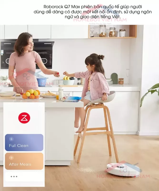 ROBOROCK Q7 MAX dễ dàng kết nối trên smart phone.