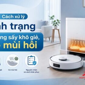 Robot hút bụi không sấy khô giẻ - Giẻ hôi mùi và cách xử lý triệt để